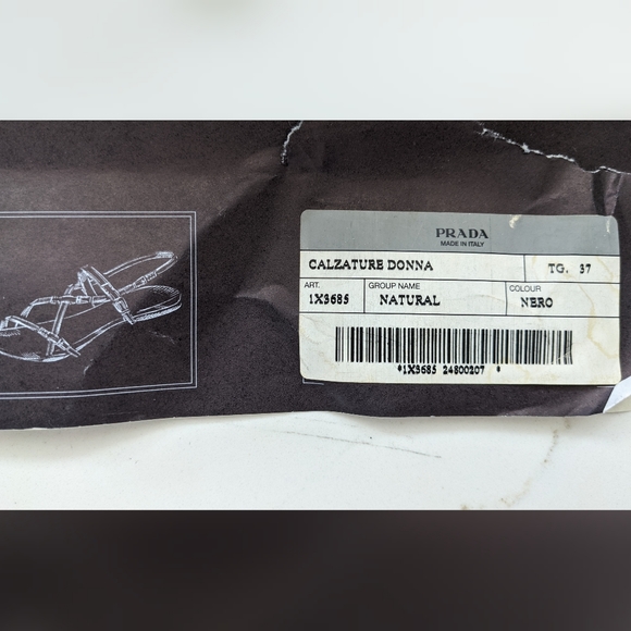 PRADA black nappa leather buckle strappy sandals - Picture 11 of 12